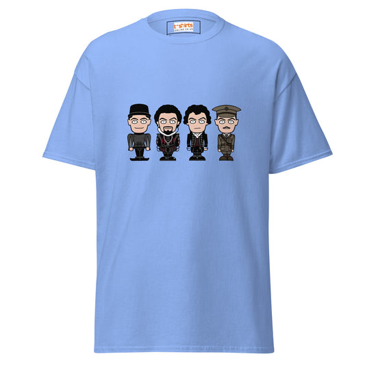4 Edmund Blackadders | TV Comedy T-Shirt - Carolina Blue - T-Shirts Online