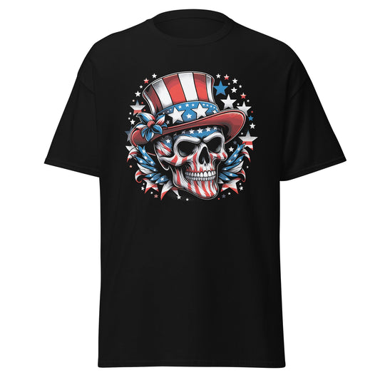 4th July Skull | Skull T-Shirt - Black - T-Shirts Online