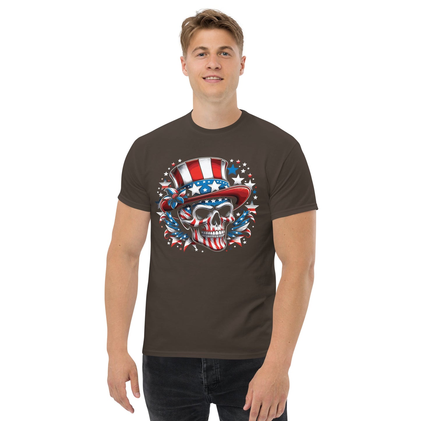4th July Skull | Skull T-Shirt - Black - T-Shirts Online