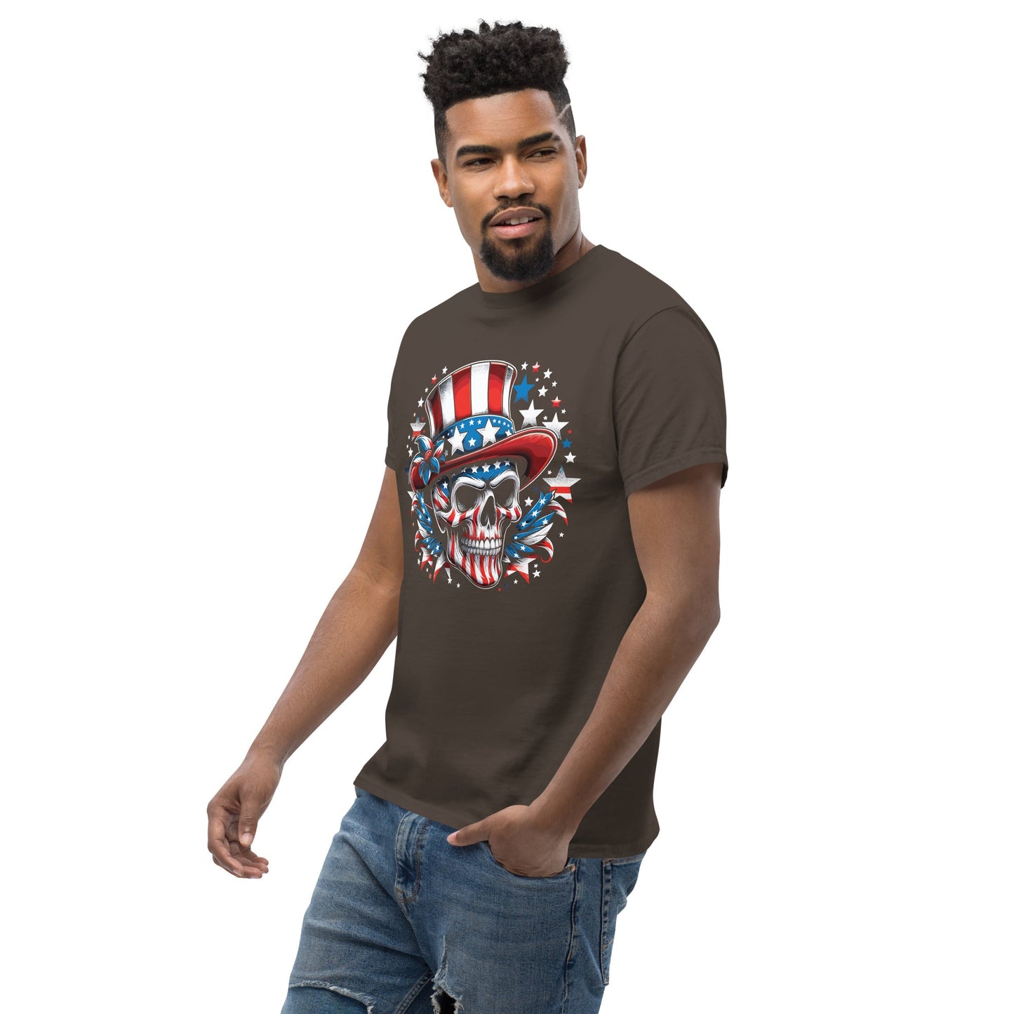 4th July Skull | Skull T-Shirt - Black - T-Shirts Online