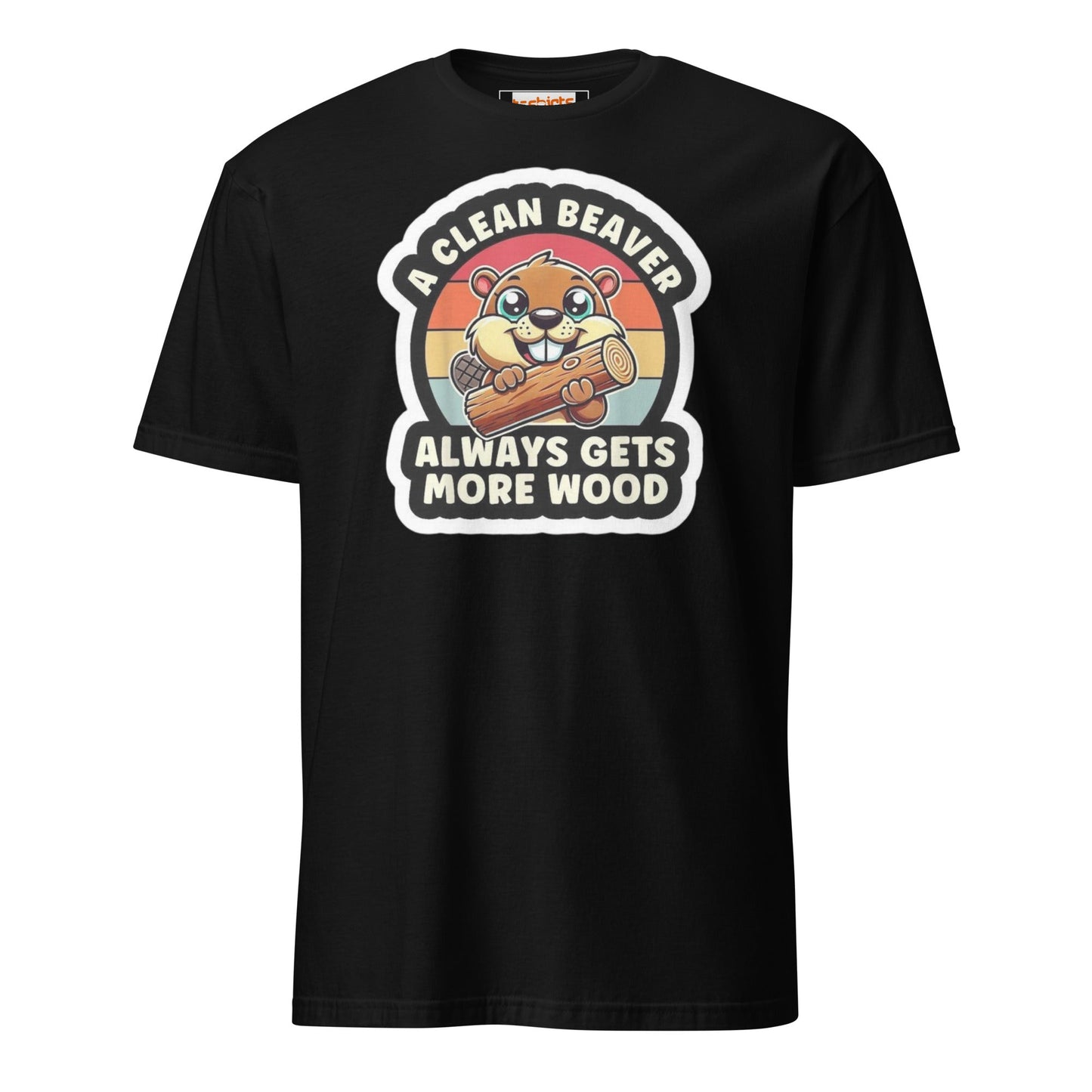 A Clean Beaver T-Shirt | Funny Tee - Black - T-Shirts Online