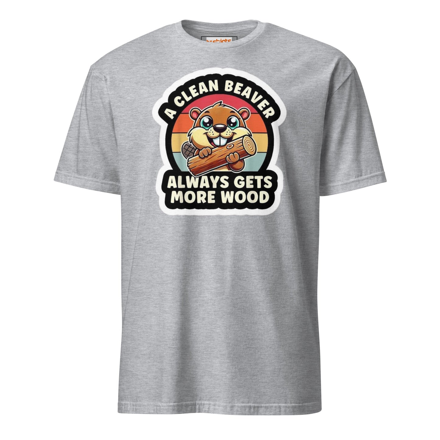 A Clean Beaver T-Shirt | Funny Tee - Sport Grey - T-Shirts Online