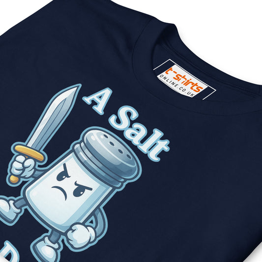 A Salt With a Deadly Weapon T-Shirt | Funny Pun Tee - Black - T-Shirts Online