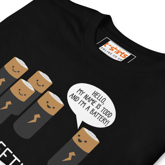 AA Battery Meeting T-Shirt | Funny Energy Tee - Black - T-Shirts Online