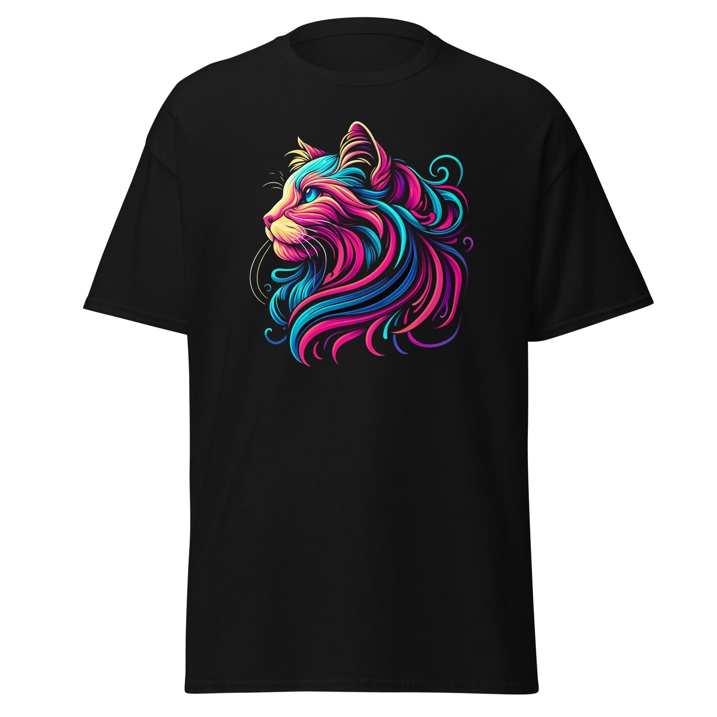 Abstract Cat | Abstract T-Shirt - Black - T-Shirts Online