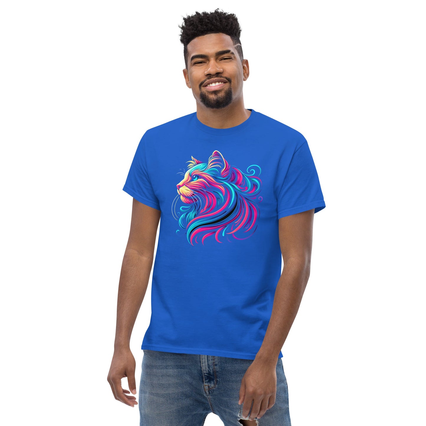 Abstract Cat | Abstract T-Shirt - Black - T-Shirts Online