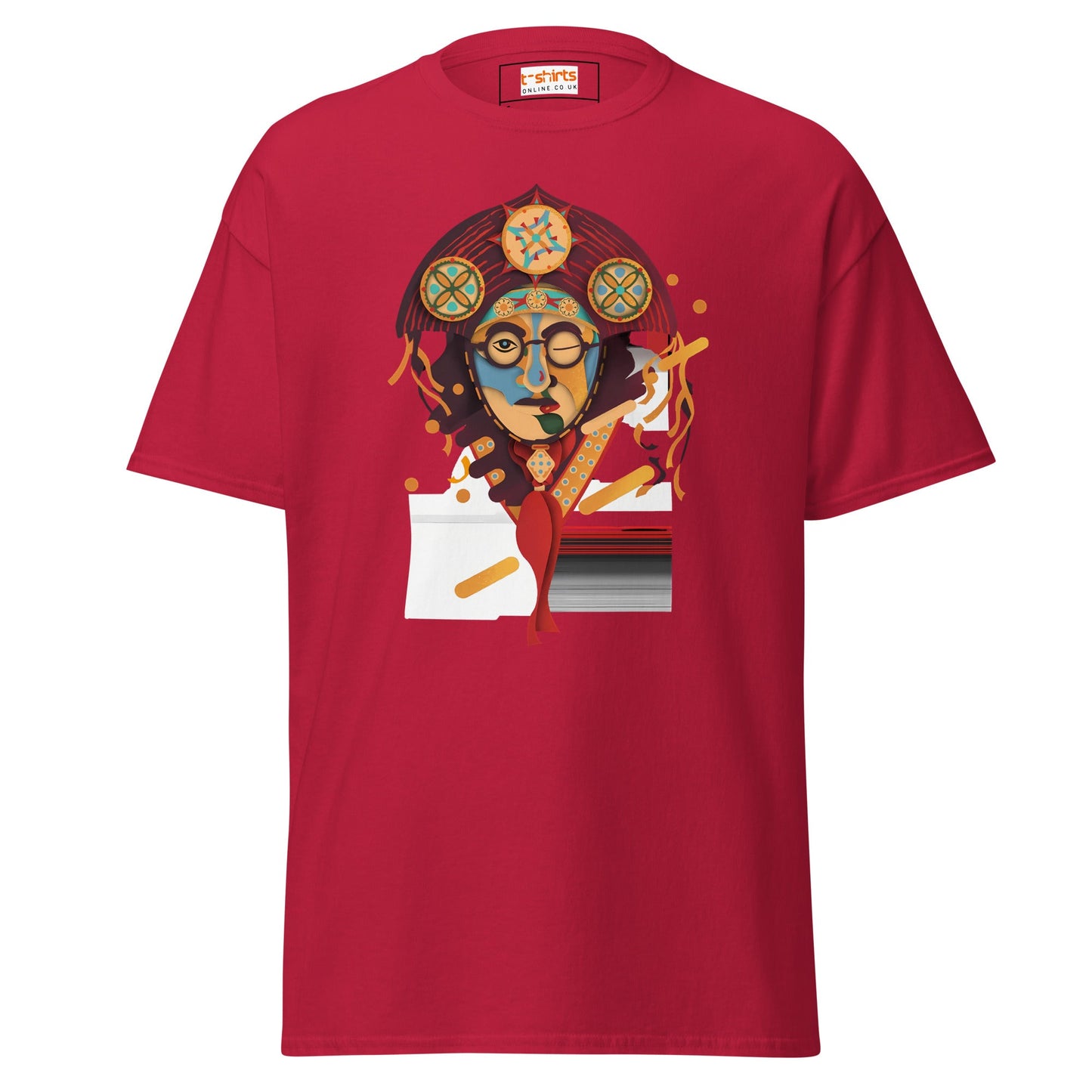Abstract Face | Unusual T-Shirt - Cardinal - T-Shirts Online