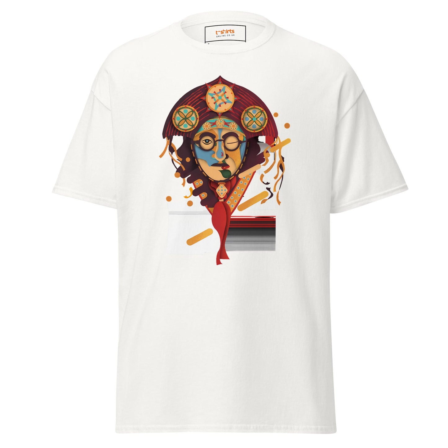 Abstract Face | Unusual T-Shirt - White - T-Shirts Online