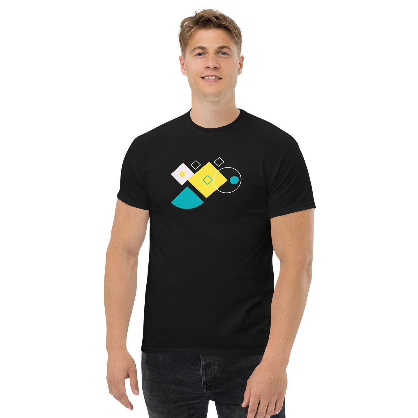 Abstract Geometry | Abstract T-Shirt - Black - T-Shirts Online