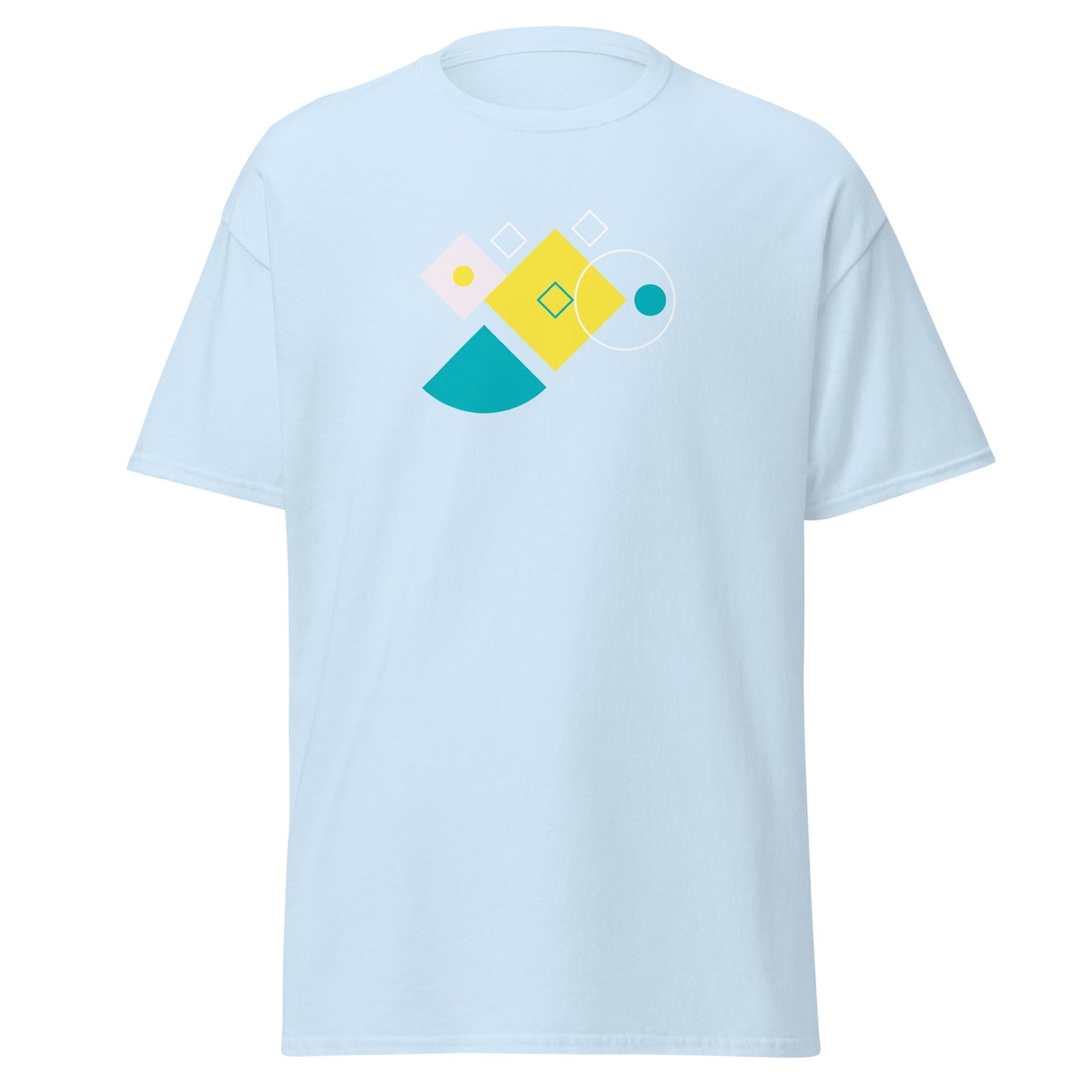 Abstract Geometry | Abstract T-Shirt - Light Blue - T-Shirts Online