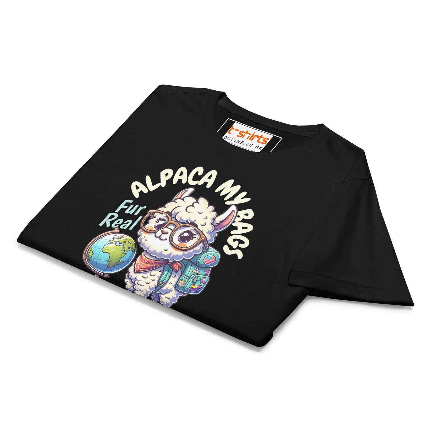 Alpaca My Bags T-Shirt | Women's Soft Semi - Fitted Tee - Black - T-Shirts Online