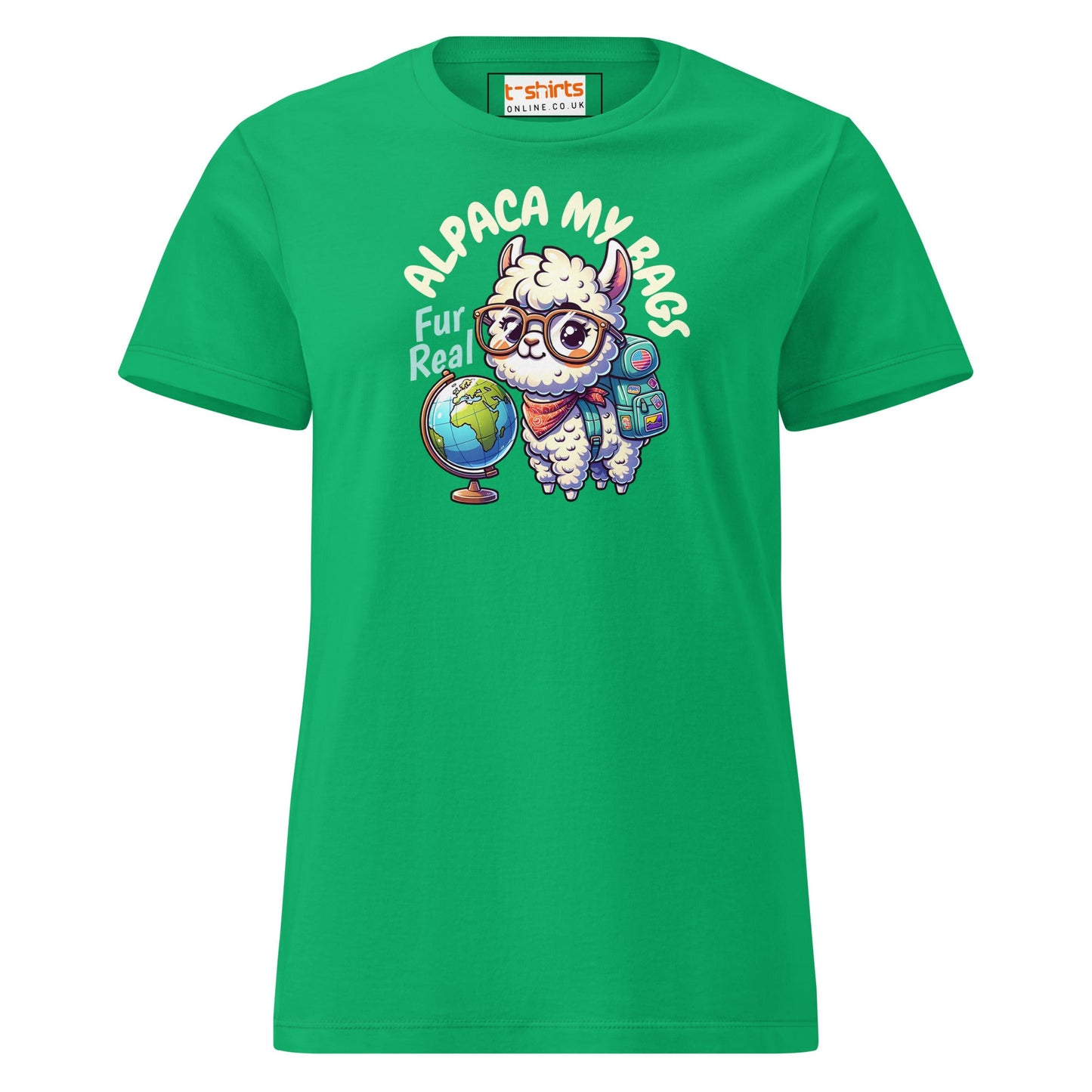 Alpaca My Bags T-Shirt | Women's Soft Semi - Fitted Tee - Irish Green - T-Shirts Online