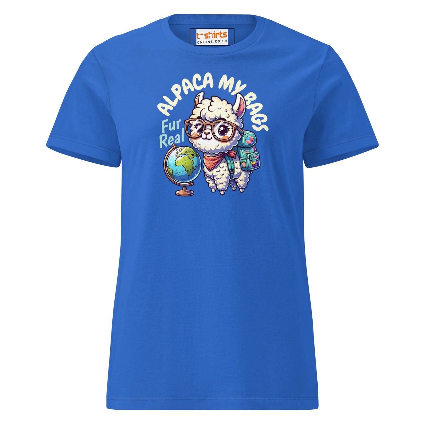 Alpaca My Bags T-Shirt | Women's Soft Semi - Fitted Tee - Royal - T-Shirts Online
