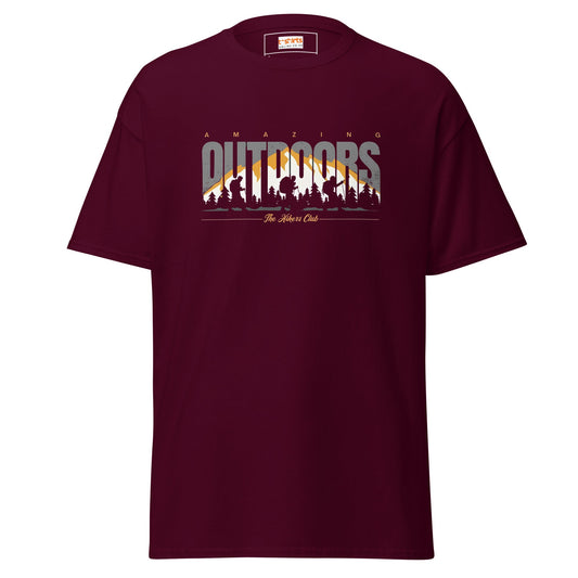 Amazing Outdoors | Adventure T-Shirt - Maroon - T-Shirts Online