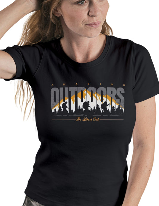 Amazing Outdoors | Adventure T-Shirt - Maroon - T-Shirts Online