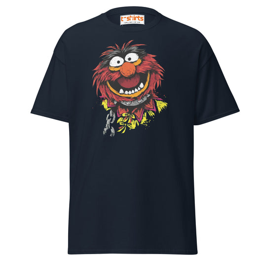 Animal Muppets T-Shirt | Wild Cartoon Graphic Tee - Navy - T-Shirts Online