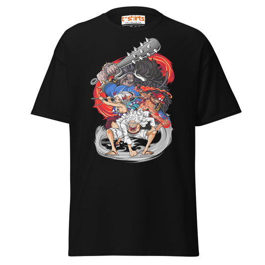 Anime Battle Heroes T-Shirt | Epic Warrior Tee - Black - T-Shirts Online