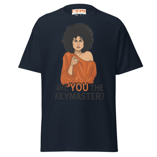 Are You The Keymaster T-Shirt | Funny Retro Movie Tee - Navy - T-Shirts Online
