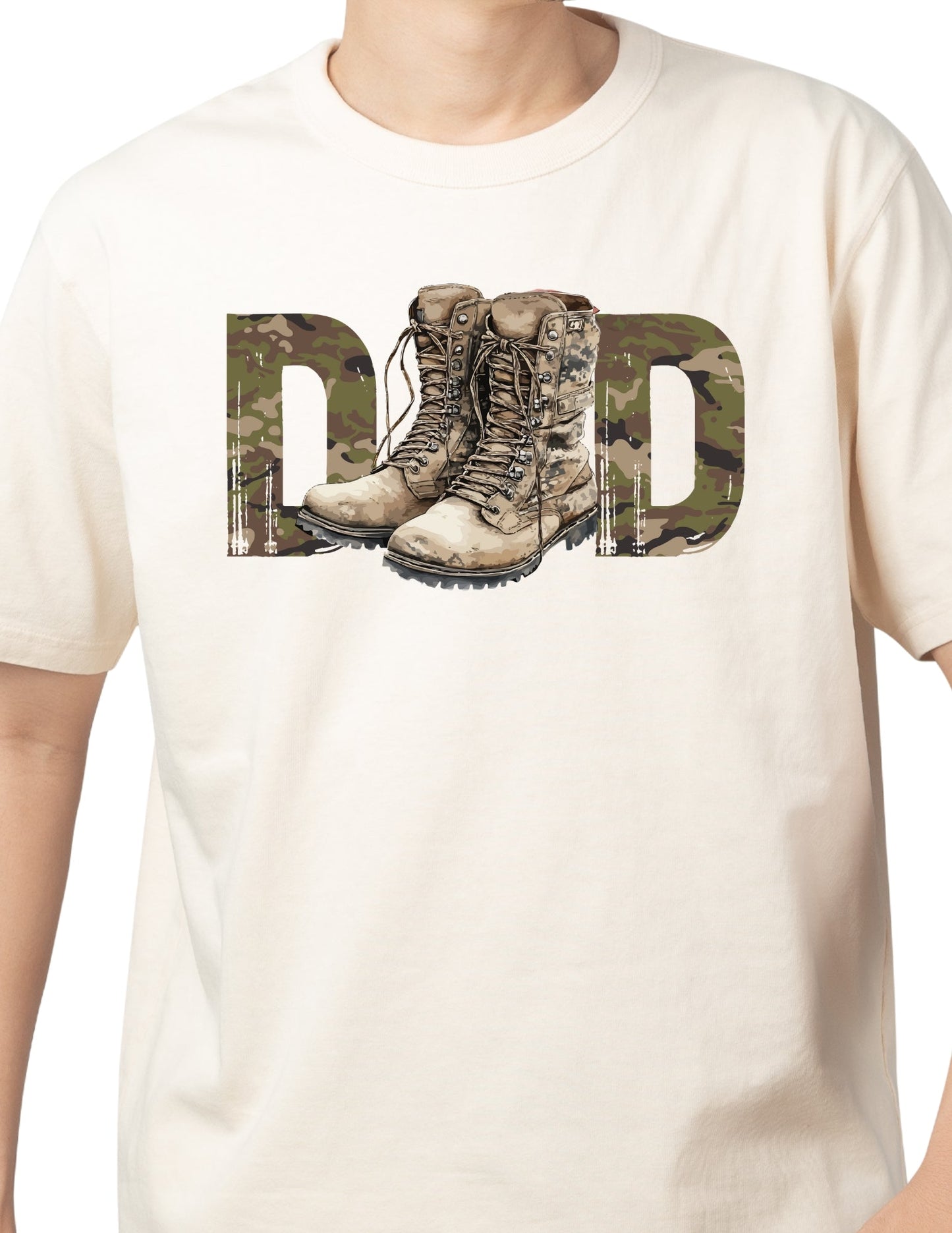 Armed Forces Dad T-Shirt | Military Father’s Day - Black - T-Shirts Online