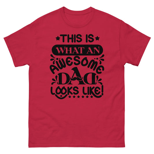 Awesome Dad | Father's Day T-Shirt - Cardinal - T-Shirts Online