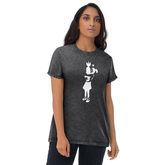 Banksy Bomb T-Shirt | Men's Denim Banksy Tee - Black - T-Shirts Online