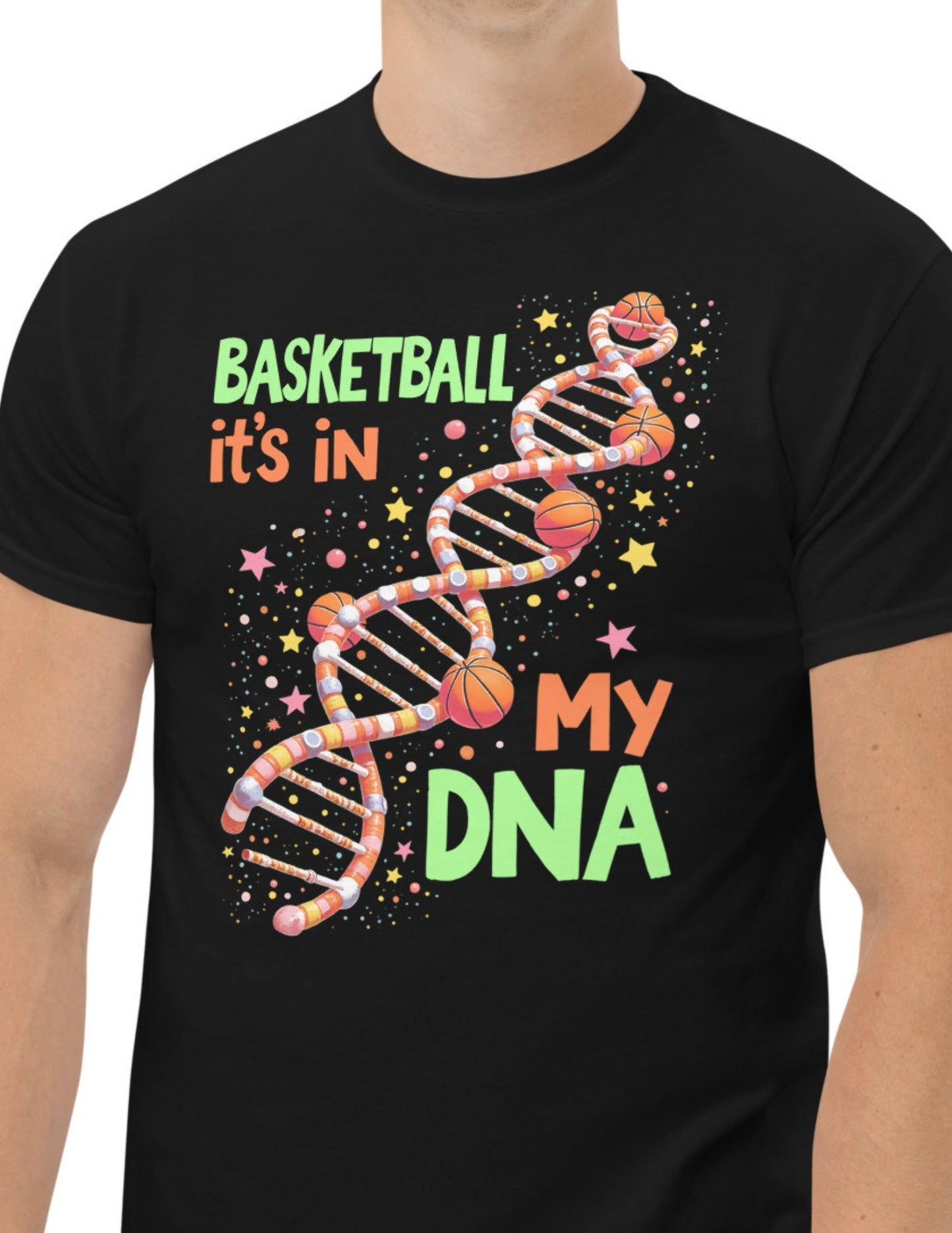 Basketball DNA | Basketball T-Shirt - Black - T-Shirts Online