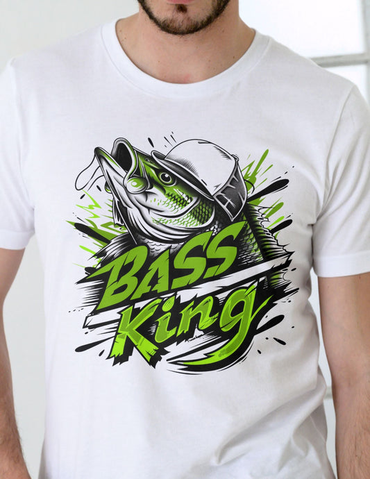 Bass King | Fishing T-Shirt - Royal - T-Shirts Online
