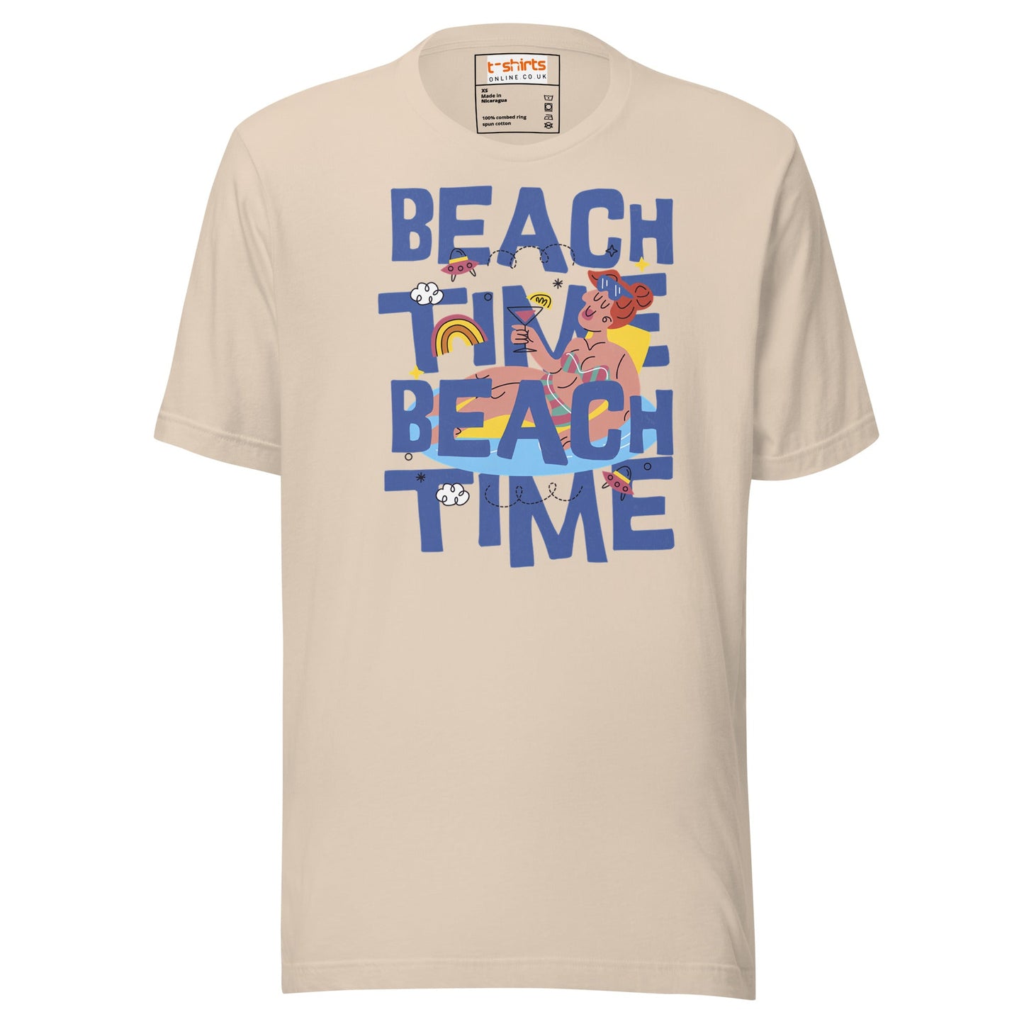 Beach Time T-Shirt | Summer Fun Tee - Soft Cream - T-Shirts Online