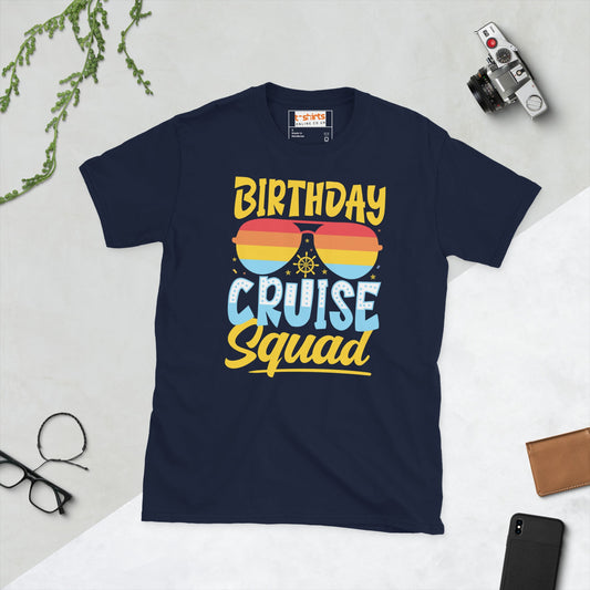 Birthday Cruise Squad T-Shirt - Navy - T-Shirts Online