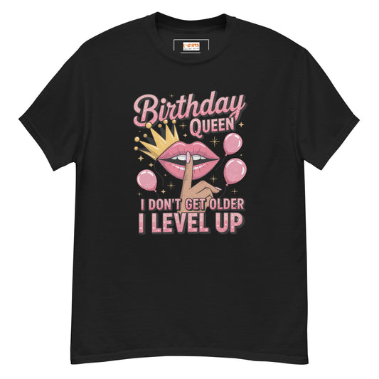 Birthday Queen | Humorous Birthday T-Shirt - Black - T-Shirts Online