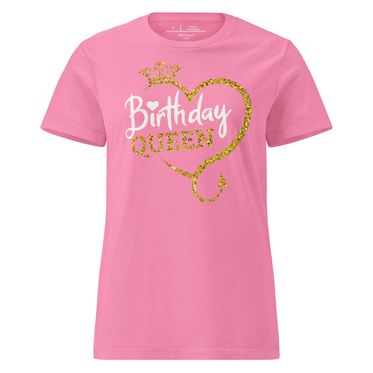 Birthday Queen T-Shirt – Sparkling Gold Glitter Crown Tee - Azalea - T-Shirts Online