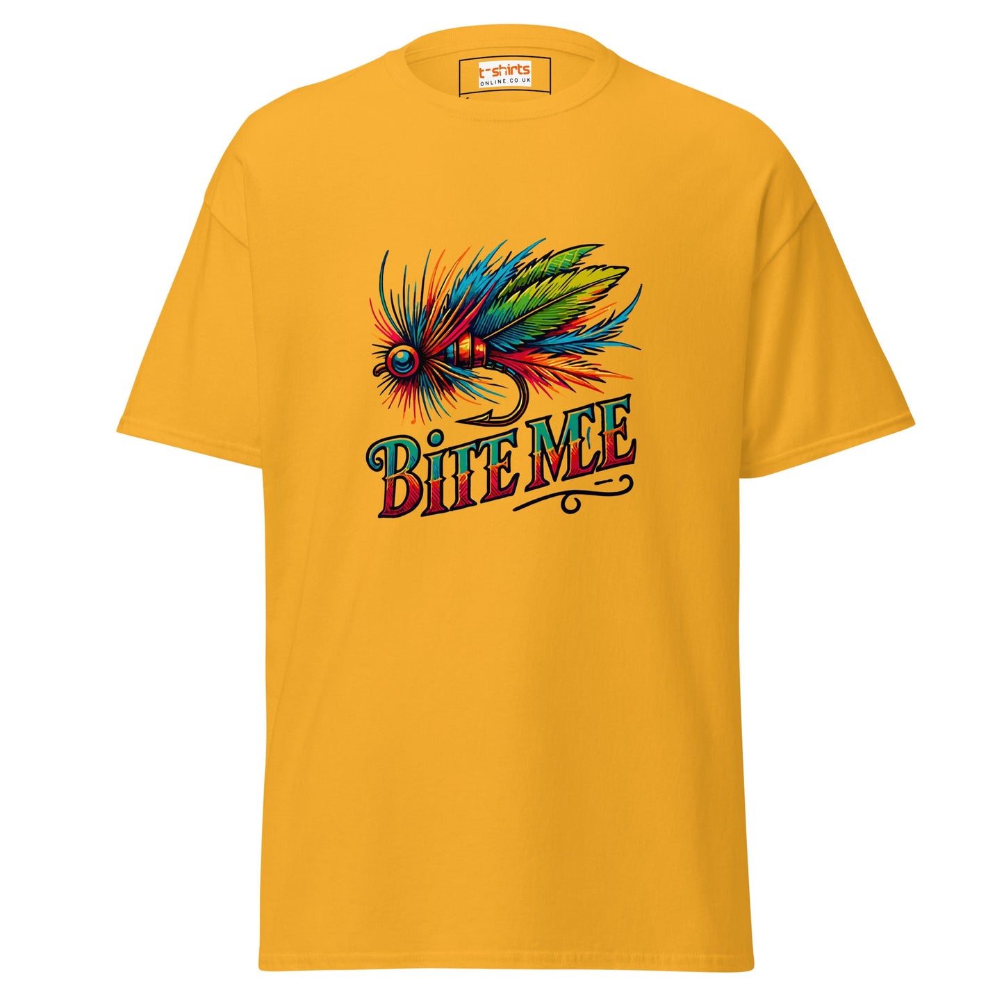 Bite Me | Fishing T-Shirt - Gold - T-Shirts Online
