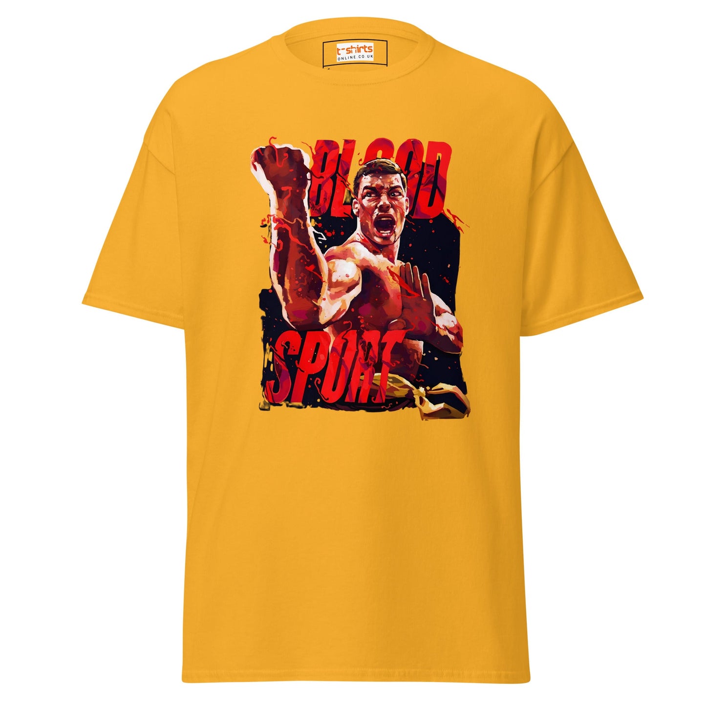 Blood Sport | Movie Art T-Shirt - Gold - T-Shirts Online