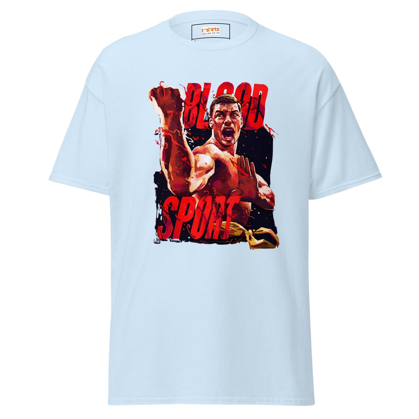 Blood Sport | Movie Art T-Shirt - Light Blue - T-Shirts Online