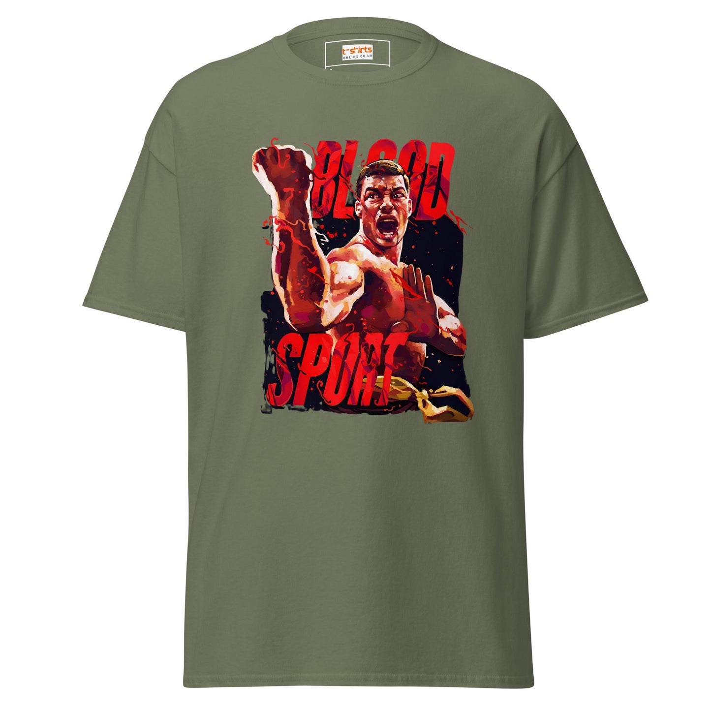 Blood Sport | Movie Art T-Shirt - Military Green - T-Shirts Online