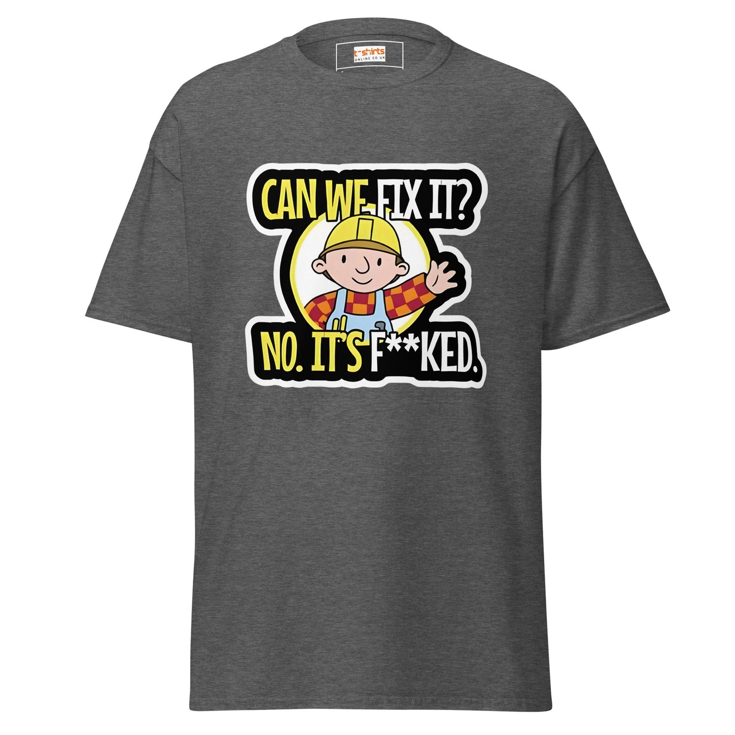 Bob the Builder | Can we Fix it T-Shirt - Dark Heather - T-Shirts Online