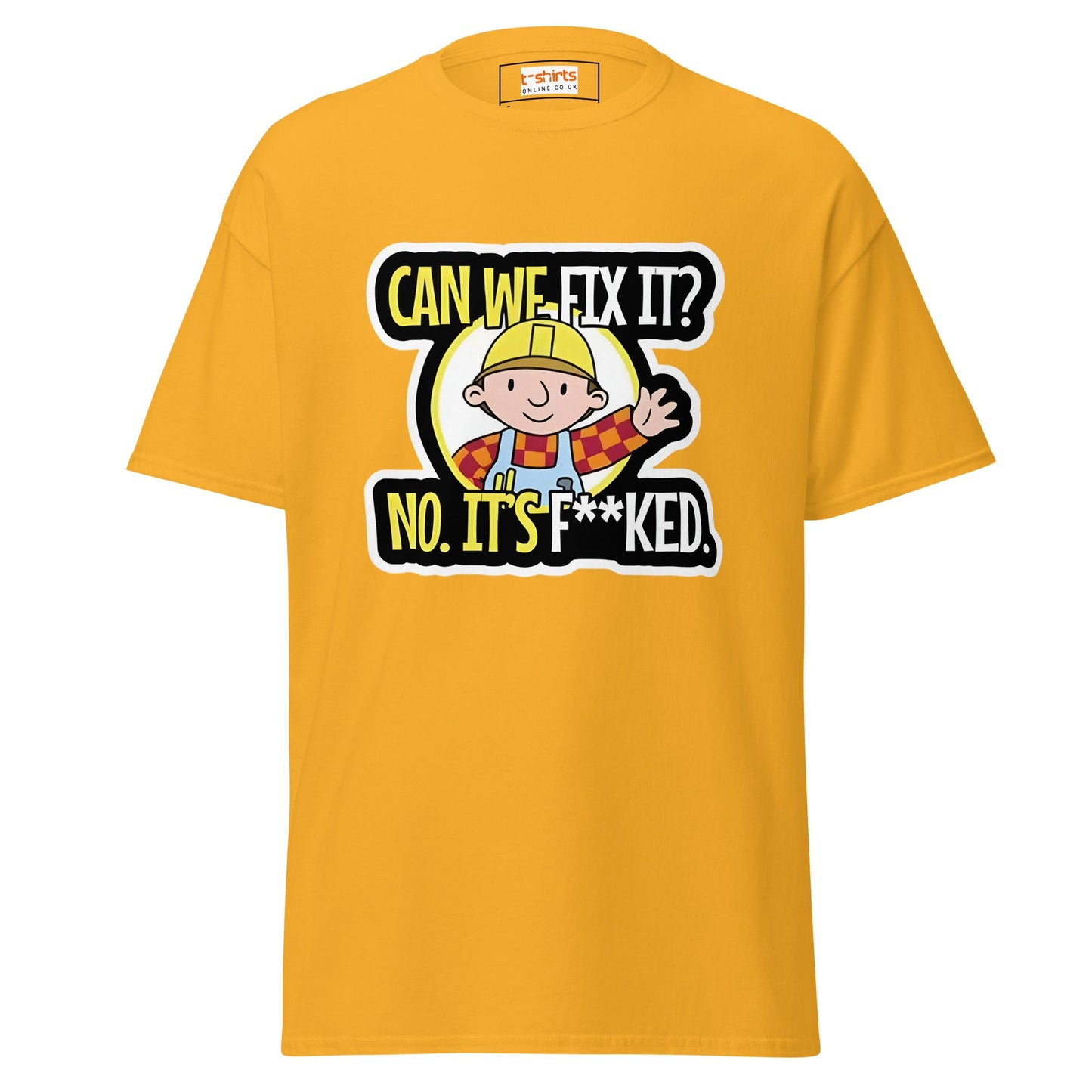 Bob the Builder | Can we Fix it T-Shirt - Gold - T-Shirts Online