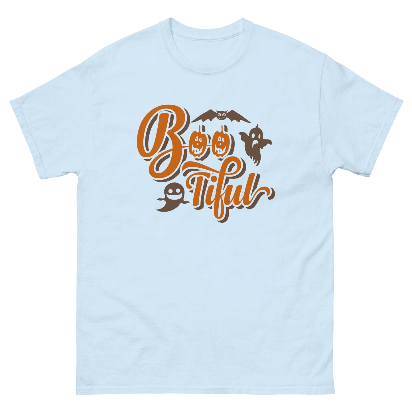 Boo - tiful | Halloween T-Shirt - Light Blue - T-Shirts Online