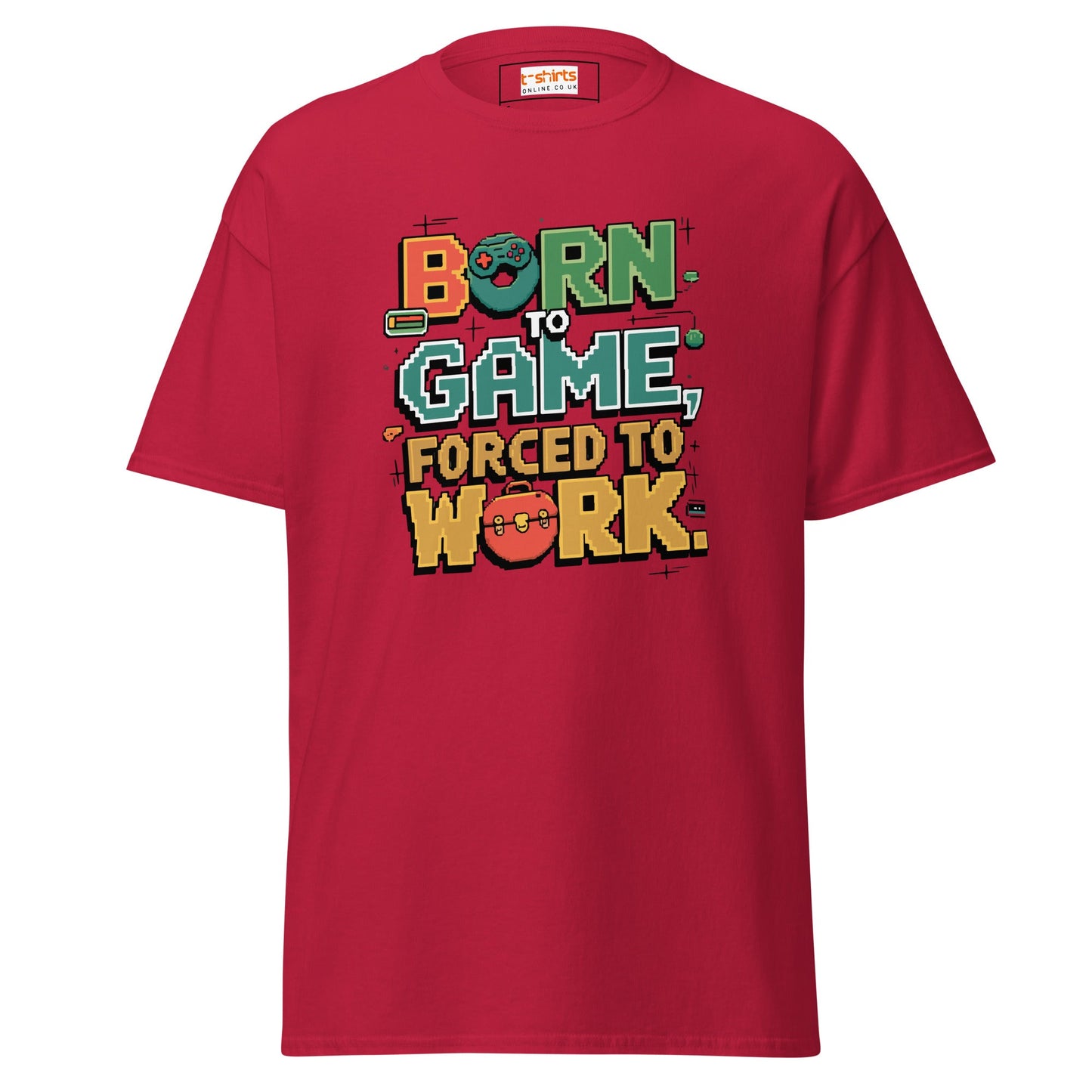 Born to Game | Retro T-Shirt - Cardinal - T-Shirts Online