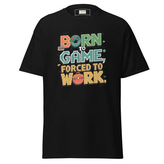 Born to Game | Retro T-Shirt - Black - T-Shirts Online