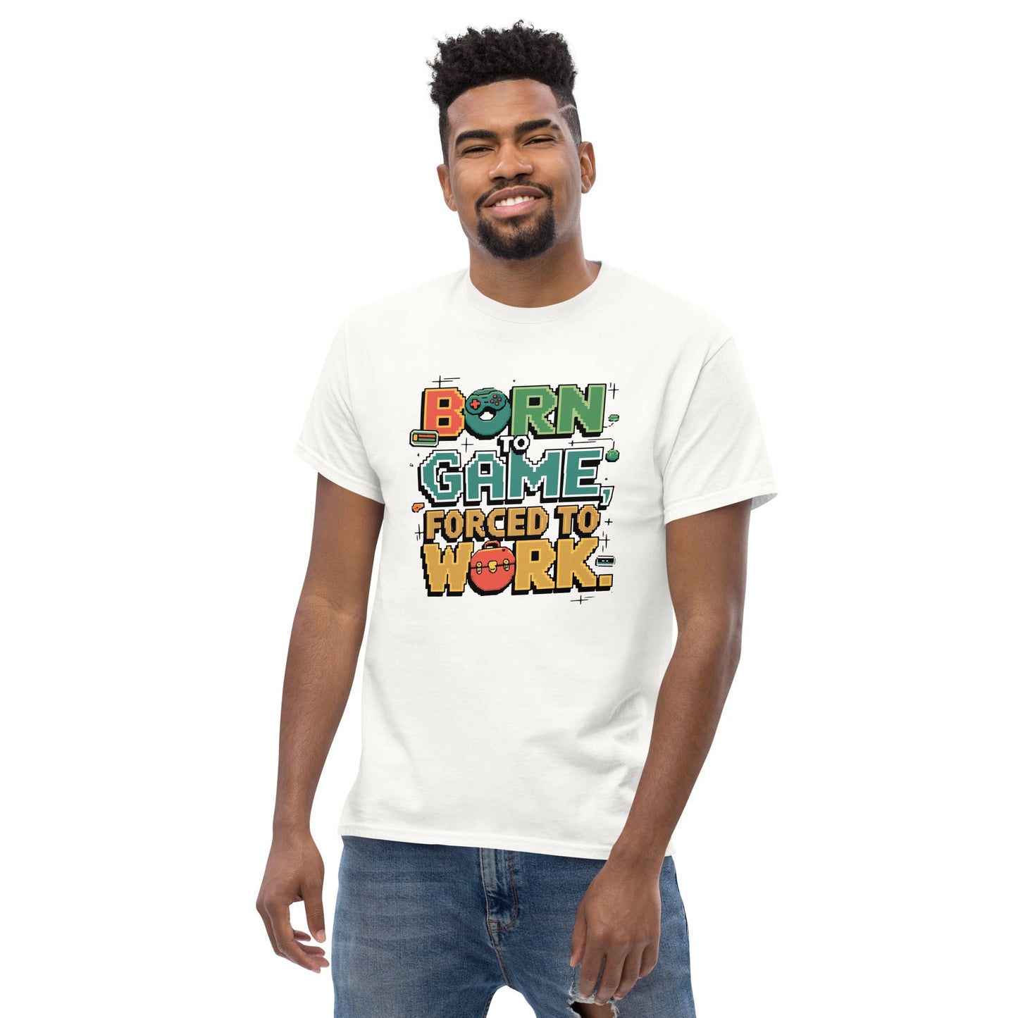 Born to Game | Retro T-Shirt - Black - T-Shirts Online