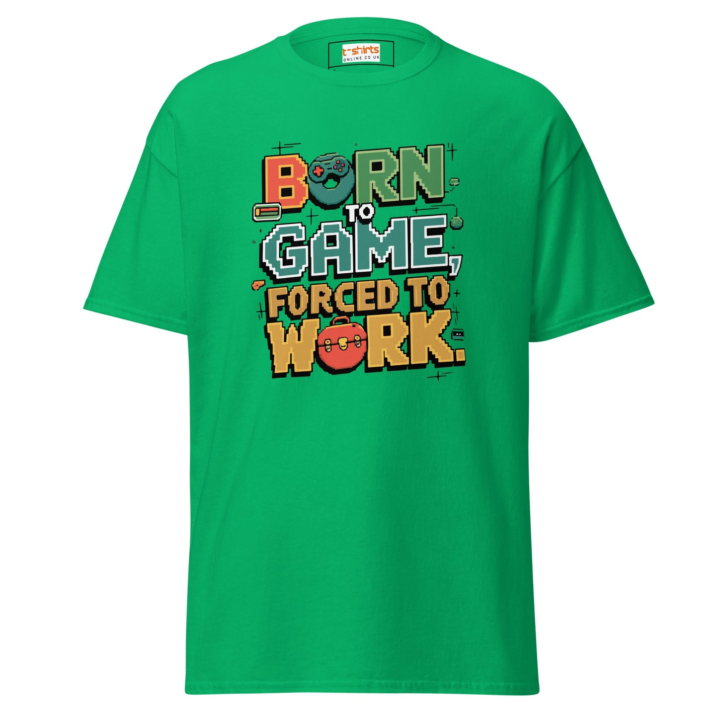 Born to Game | Retro T-Shirt - Irish Green - T-Shirts Online