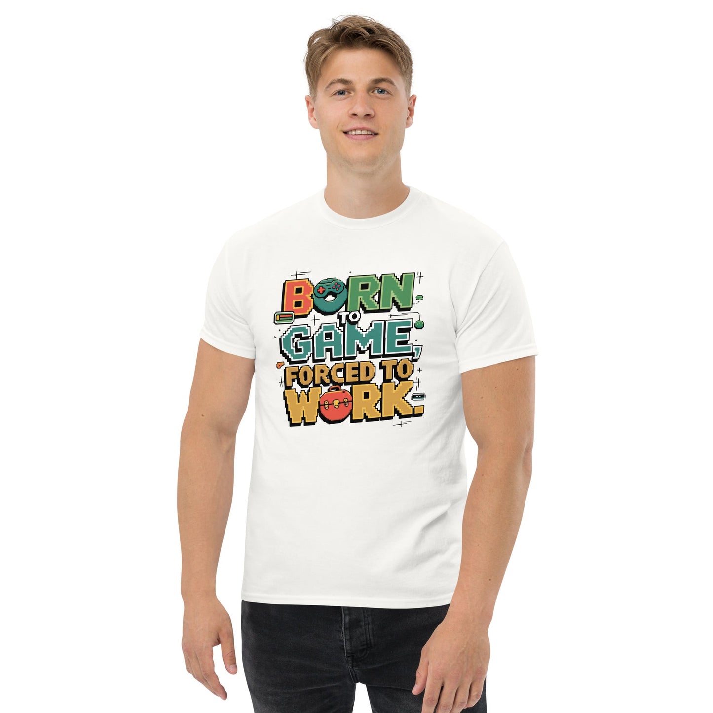 Born to Game | Retro T-Shirt - Black - T-Shirts Online