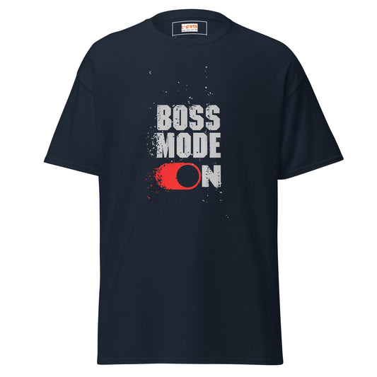 Boss Mode On | Gamers Graphic T-Shirt - Navy - T-Shirts Online