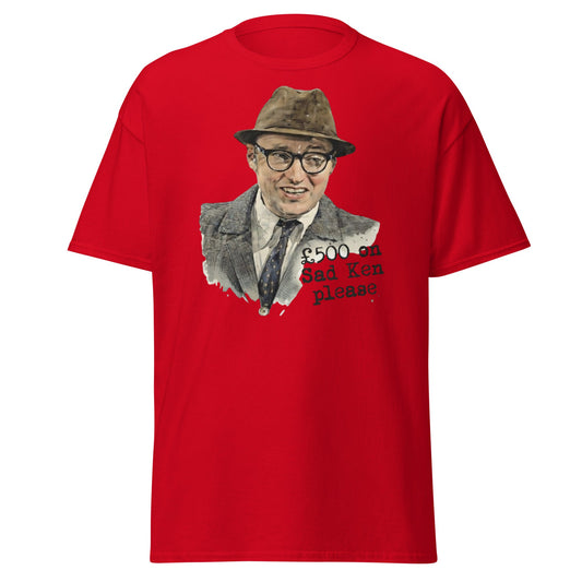 Bottom TV Show Sad Ken T-Shirt | Eddie Hitler Fan Merch - Red - T-Shirts Online