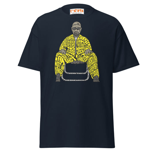 Breaking Bad Calligram T-Shirt| Walter White Fan Art Tee - Navy - T-Shirts Online