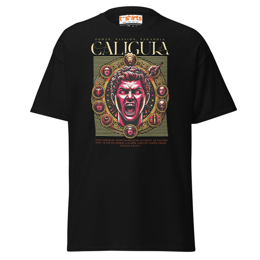 Caligula Roman Emperor T-Shirt | Bold Historical Design - Black - T-Shirts Online