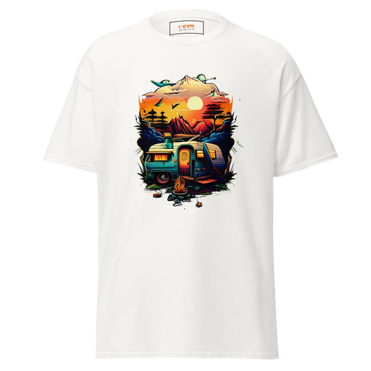 CamperVan | Summer Camping T-Shirt - White - T-Shirts Online