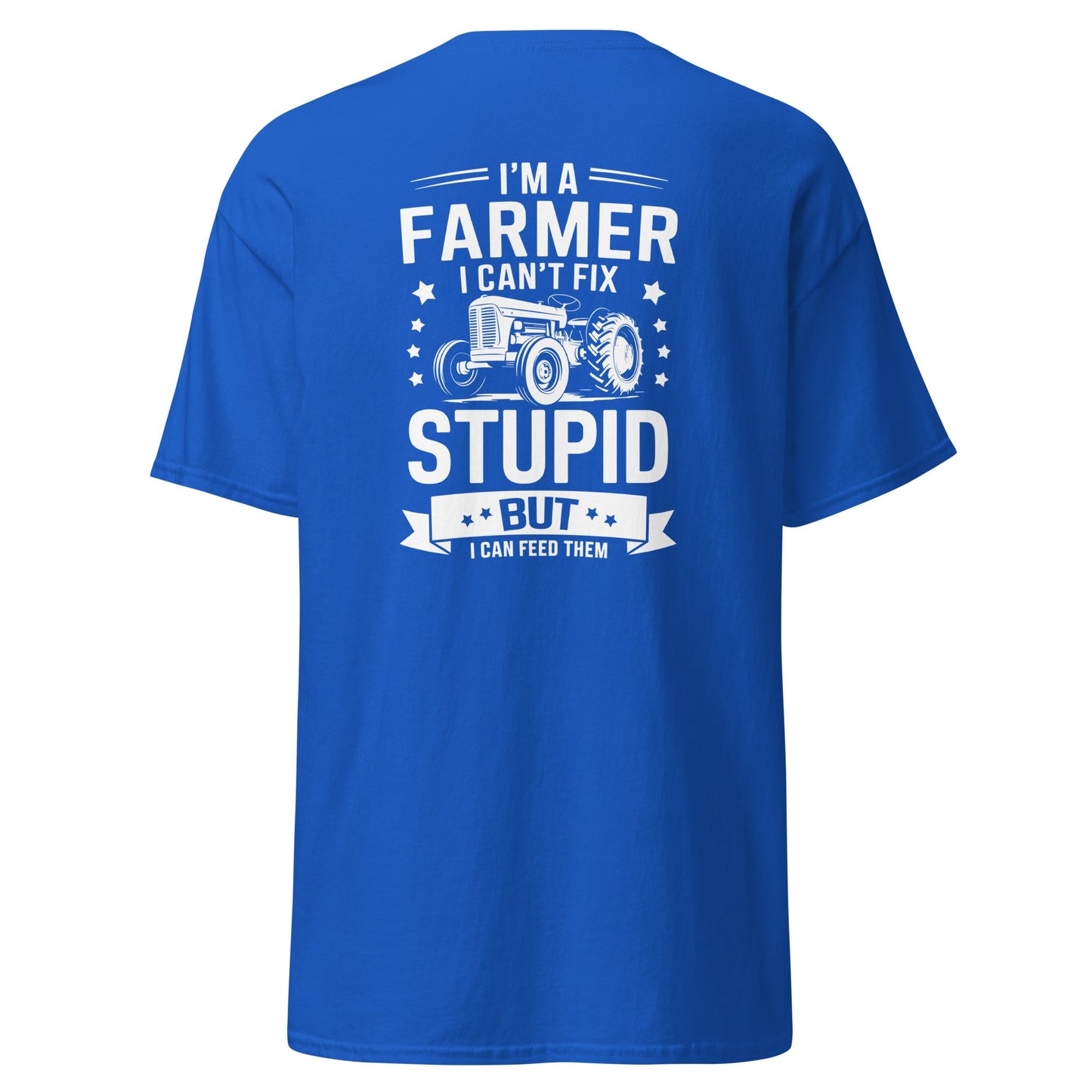 Can't Fix Stupid | Farmer T-Shirt - Royal - T-Shirts Online