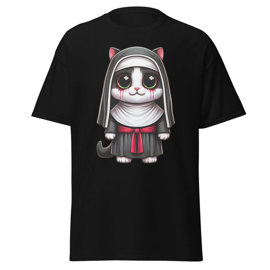 Cat Nun | Cat T-Shirt - Black - T-Shirts Online